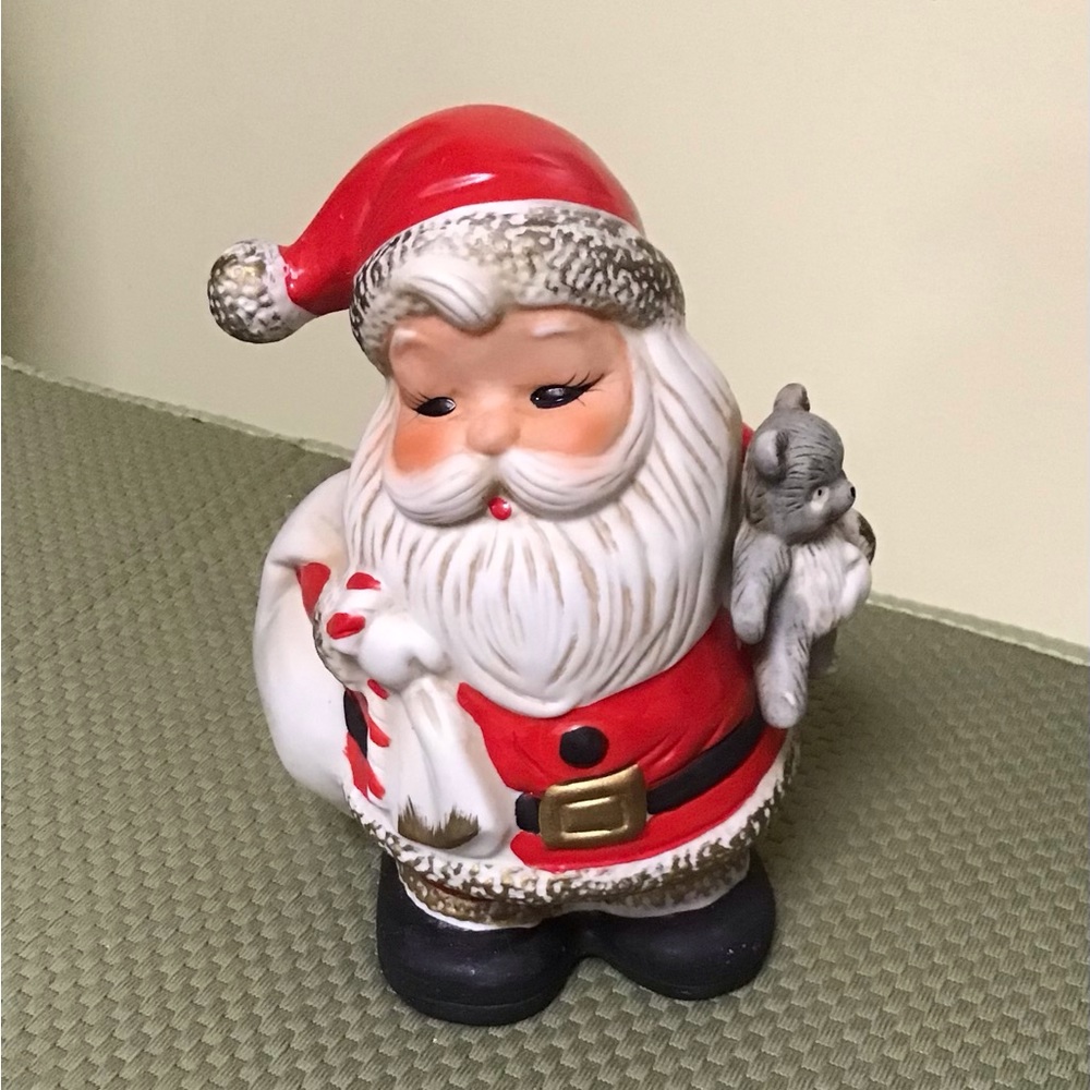 Vintage Homco Ceramic Santa Claus Bank. Hand-painted. Good condition.